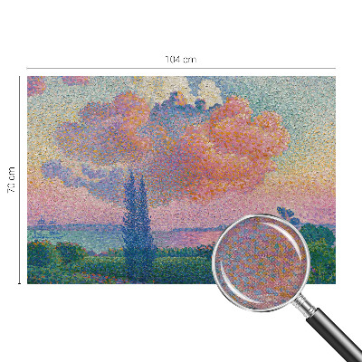 3D photo wallpaper mural with a colorful landscape design