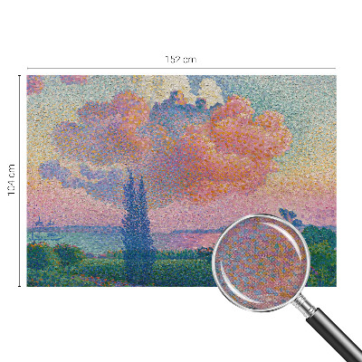 3D photo wallpaper mural with a colorful landscape design