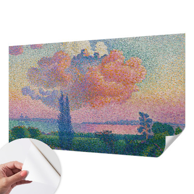 3D photo wallpaper mural with a colorful landscape design