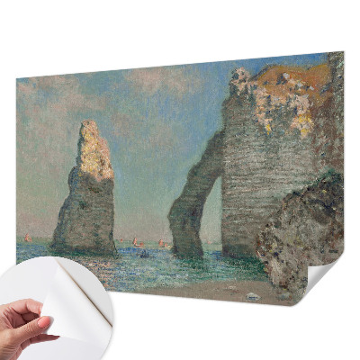 Baby room wall mural with a rocky landscape design