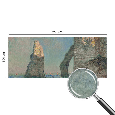 Baby room wall mural with a rocky landscape design