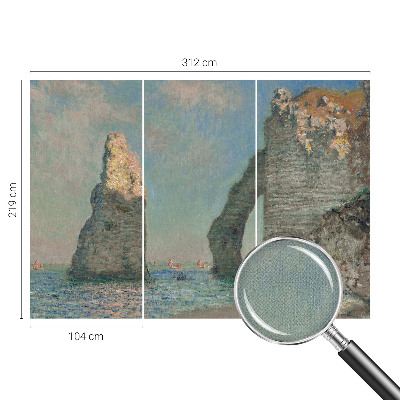 Baby room wall mural with a rocky landscape design