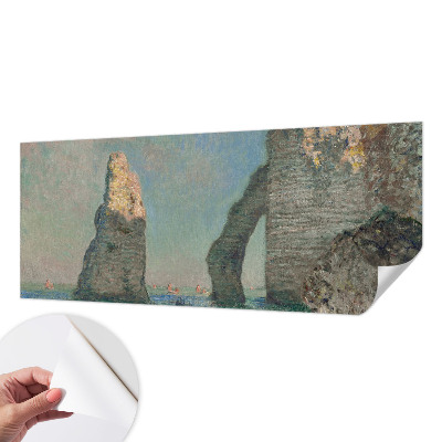 Baby room wall mural with a rocky landscape design