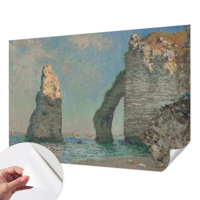 Baby room wall mural with a rocky landscape design