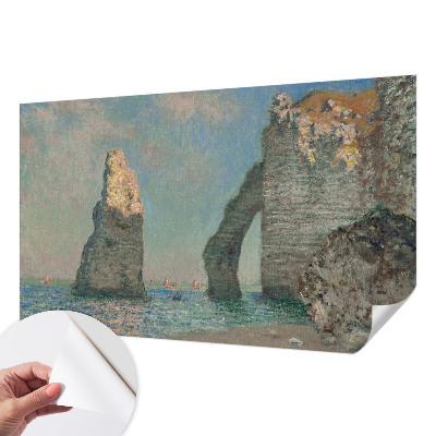 Baby room wall mural with a rocky landscape design