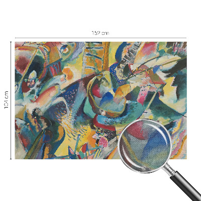Self-adhesive wall mural with a colorful abstract design