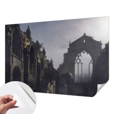 Self-adhesive photo wallpaper with a Gothic ruins motif