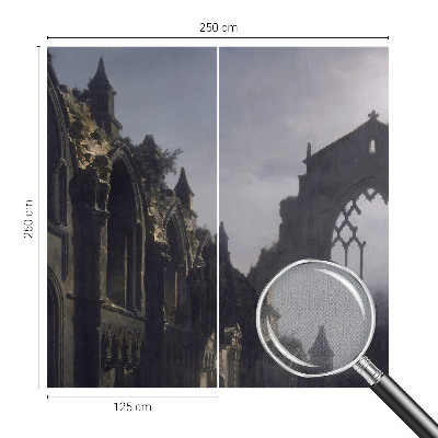 Self-adhesive photo wallpaper with a Gothic ruins motif