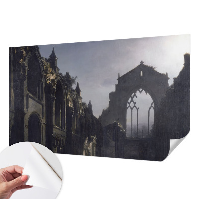 Self-adhesive photo wallpaper with a Gothic ruins motif