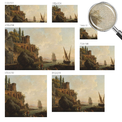 Removable wall mural featuring a sea scenery design
