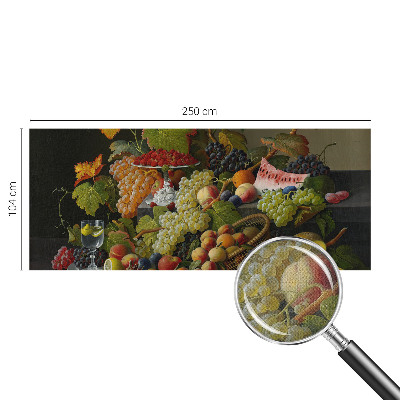 Removable wall mural wallpaper with a fruit composition design