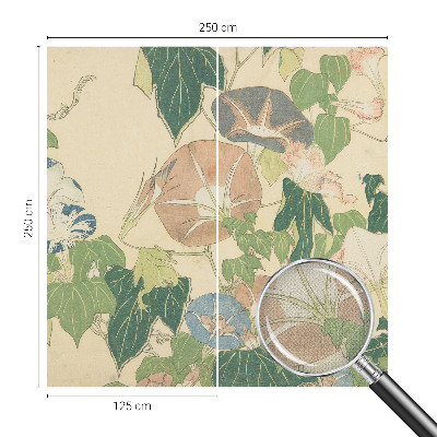 Peel and stick wall mural for living room with a floral elegance design
