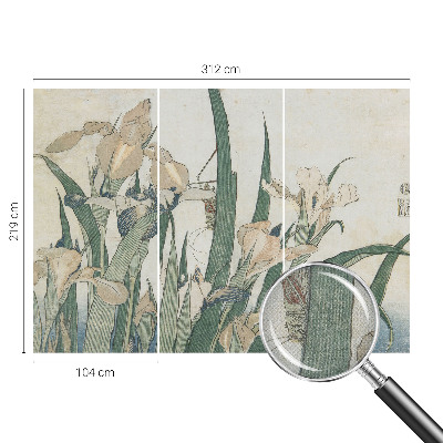 Peel and stick wall mural for bedroom Delicate irises