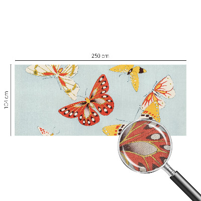 Nursery wall mural with an artistic butterflies motif