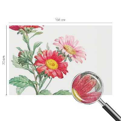 3D wall mural with a delicate floral motif