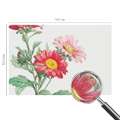 3D wall mural with a delicate floral motif