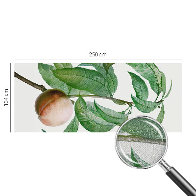 Children's wall mural with a ripe peach motif