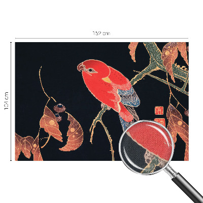 Nursery wall mural with an exotic bird design