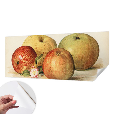Baby room wall mural with apple blossom design