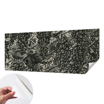 Children's wall mural with a grape print