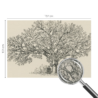 Peel and stick wallpaper mural Tree illustration
