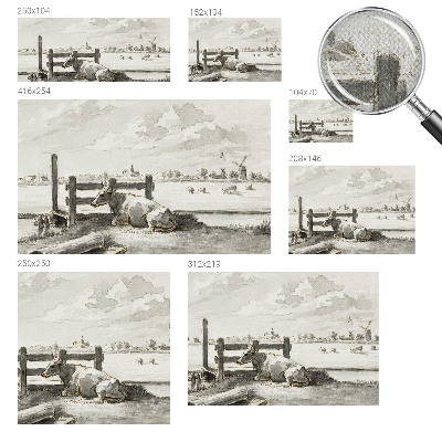 Self-adhesive photo wallpaper with a rural idyll motif