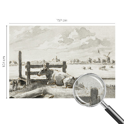 Self-adhesive photo wallpaper with a rural idyll motif