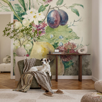 Stick-on wall mural Flowers and fruits