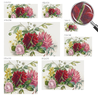 Peel and stick wall mural for bedroom with a flower bouquet design