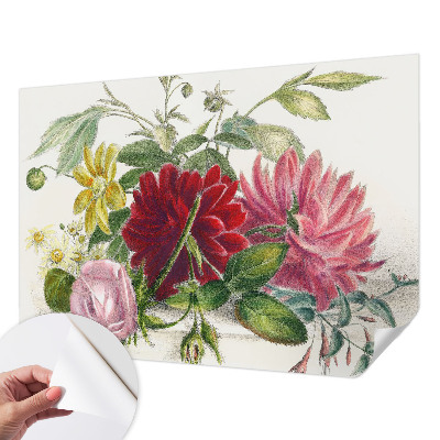 Peel and stick wall mural for bedroom Flower bouquet