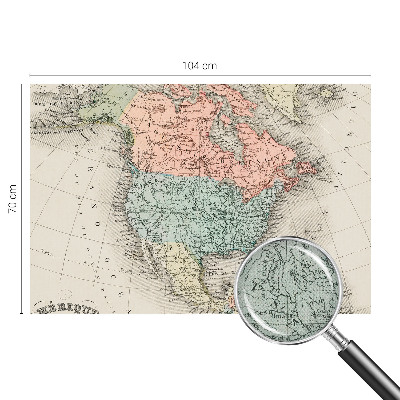 Peel and stick wall mural for kids' room with a historical map design