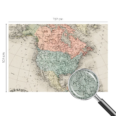Peel and stick wall mural for kids' room with a historical map design