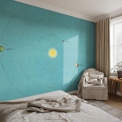3D wall mural Cosmic system