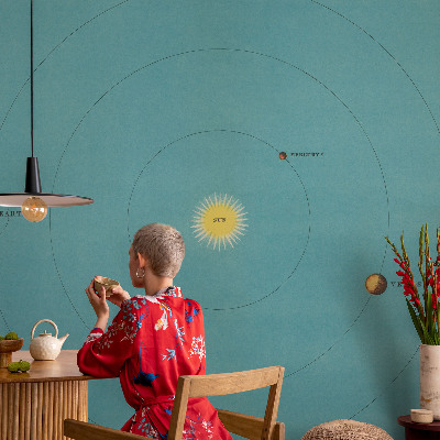 3D wall mural Cosmic system