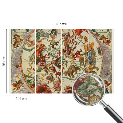 3D photo wallpaper mural featuring star compositions