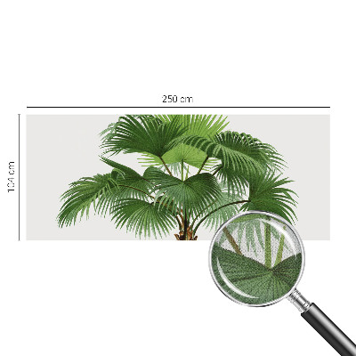 Nursery wall mural with an exotic palm tree motif