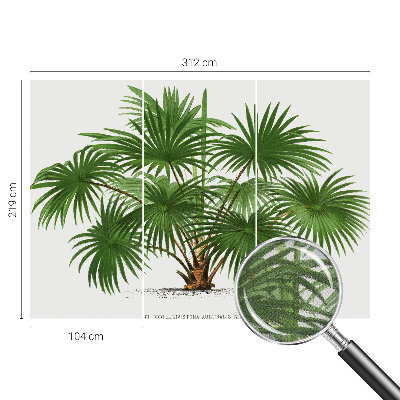 Children's wall mural with an exotic pattern