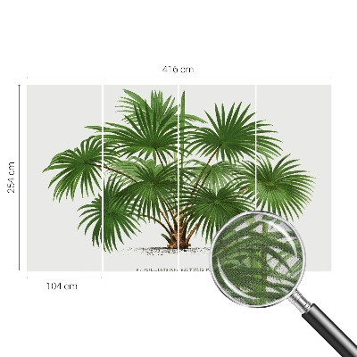 Children's wall mural with an exotic pattern