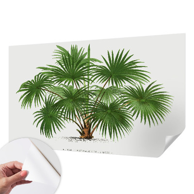 Children's wall mural with an exotic pattern