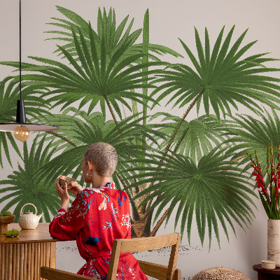 Children's wall mural with an exotic pattern