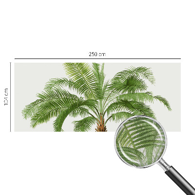 Baby room wall mural with a shiny palm tree design