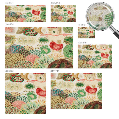 Peel and stick wallpaper mural with organic shapes