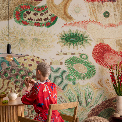 Peel and stick wallpaper mural Organic shapes