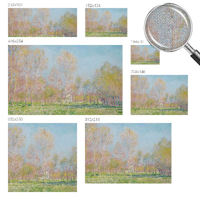 Stick-on wall mural with a spring park design