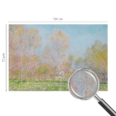 Stick-on wall mural with a spring park design