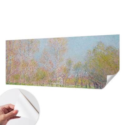 Stick-on wall mural with a spring park design