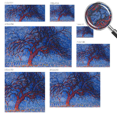 Peel and stick wall mural for bedroom with a flame tree design