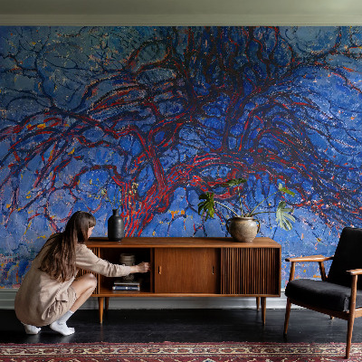 Peel and stick wall mural for bedroom Flame Tree