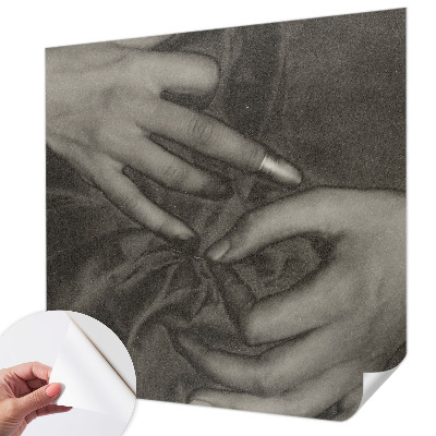 Removable wall mural Hands material