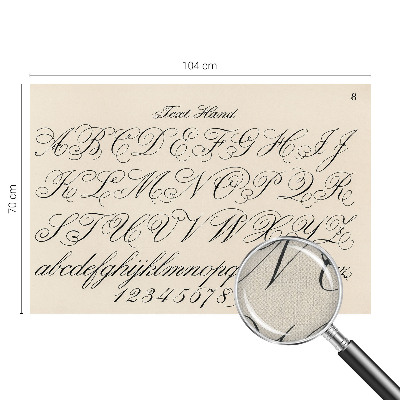 Peel and stick wall mural for living room with calligraphic writing